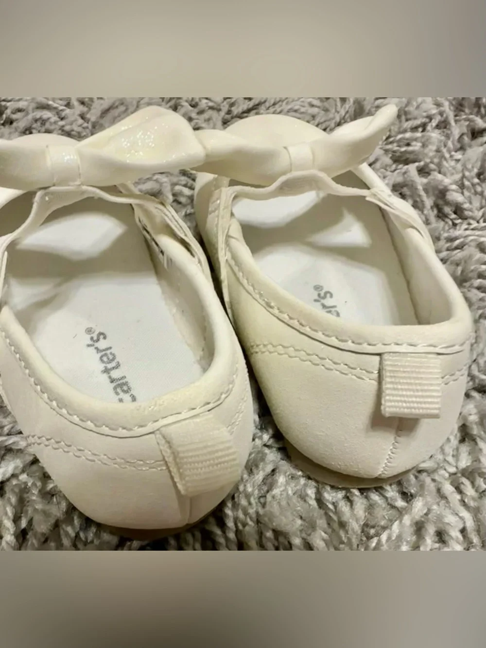 Carter's Cream Bow Ballet Flats for Kids